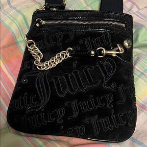 Juicy Couture Black Crossbody Bag with Chain Detail